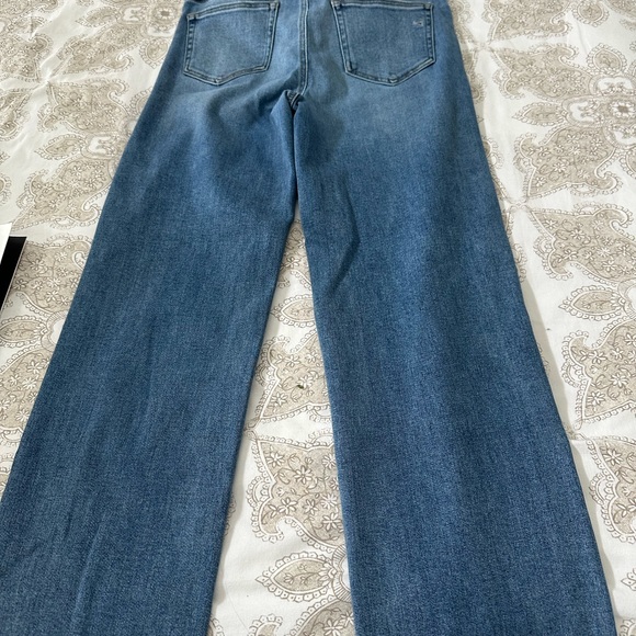 Classic Blue Wide Leg Jeans - Women's Flare & Wide Leg - Picture 6 of 6